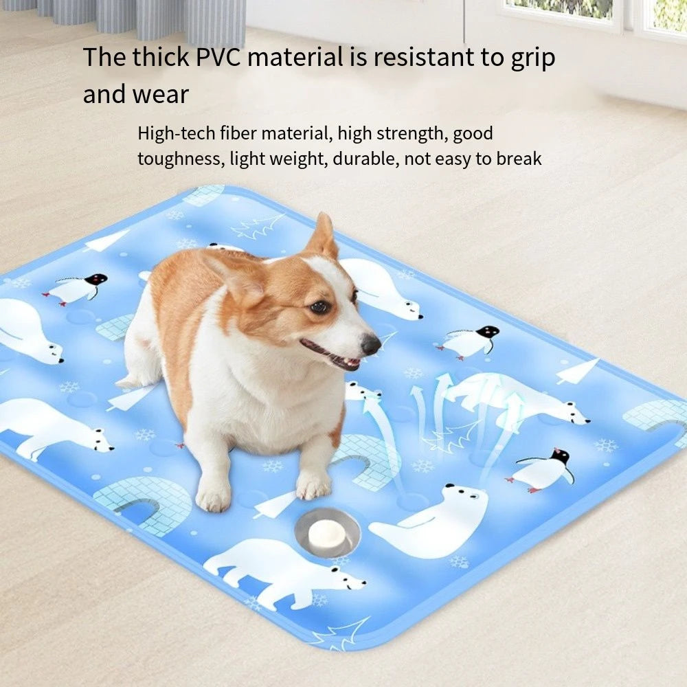 A mint green cooling gel mat for dogs — supplier photograph 4 of 10