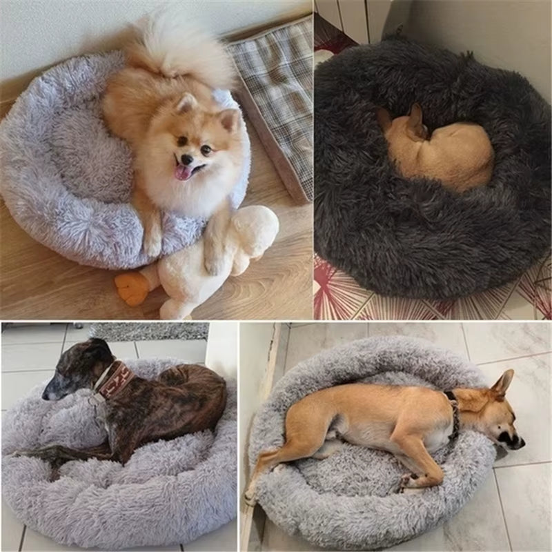 Donut Mand Dog Accessories for Large Dogs Cat'S House Plush Pet Bed for Dog XXL round Mat for Small Medium Animal Calming 100CM
