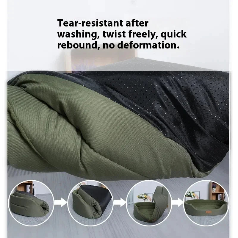 A dog bed with sides on three edges, waterproof and washable — supplier photograph 5 of 10