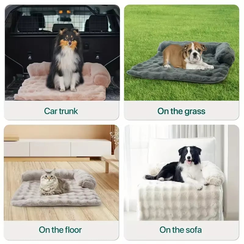 A plush sofa dog bed — supplier photograph 5 of 11
