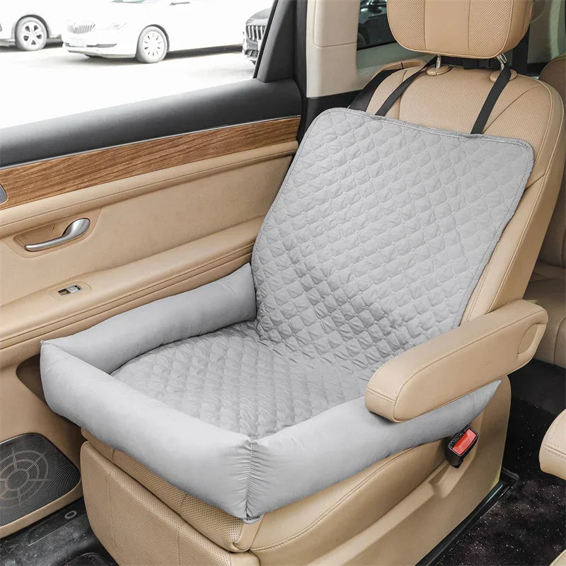 A burgundy waterproof quilted car seat cover for dogs — supplier photograph 11 of 12