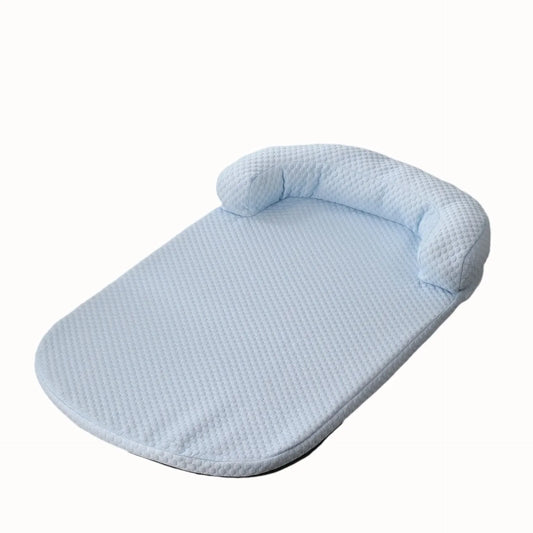 A cooling ice silk sofa dog bed