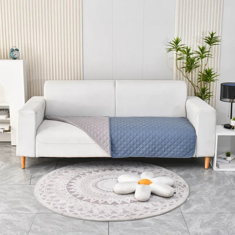 The blue colourway of the non-slip dog bed cover for incontinence