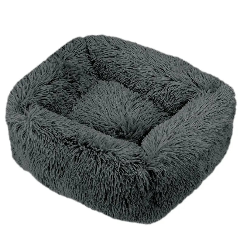Luxury Dog Bed Square Dog Beds Long Plush Dog Mat Beds for Small Medium Large Dogs Supplies Pet Dog Calming Bed Washable Kennel