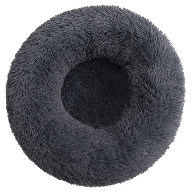 A dusty pink warming plush donut dog bed — supplier photograph 16 of 20