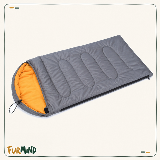 Drawstring-Entry Quilted Dog Sleeping Bag