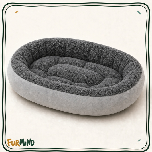 Oval Plush Dog Bed