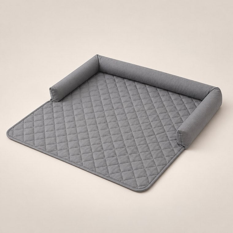 Bolstered Sofa Dog Mat in Gray