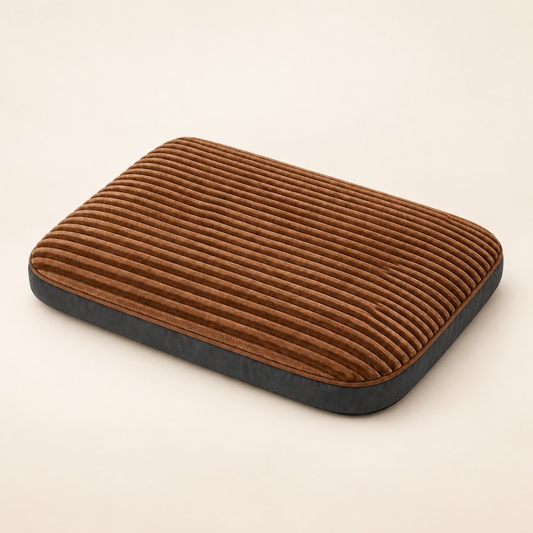 Corduroy Dog Bed in Brown