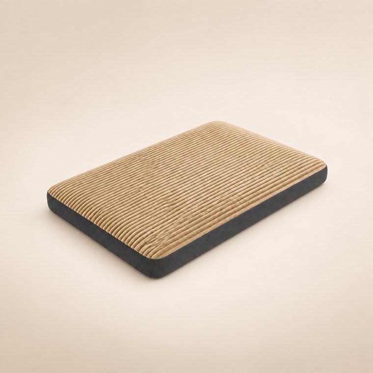 Corduroy Dog Bed in Khaki