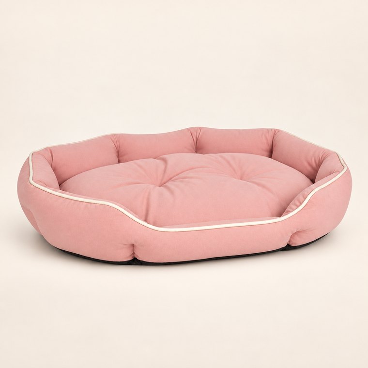 Cushioned Dog Sofa Bed in Pink