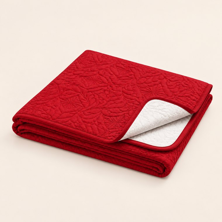Floral Waterproof Dog Blanket in Red