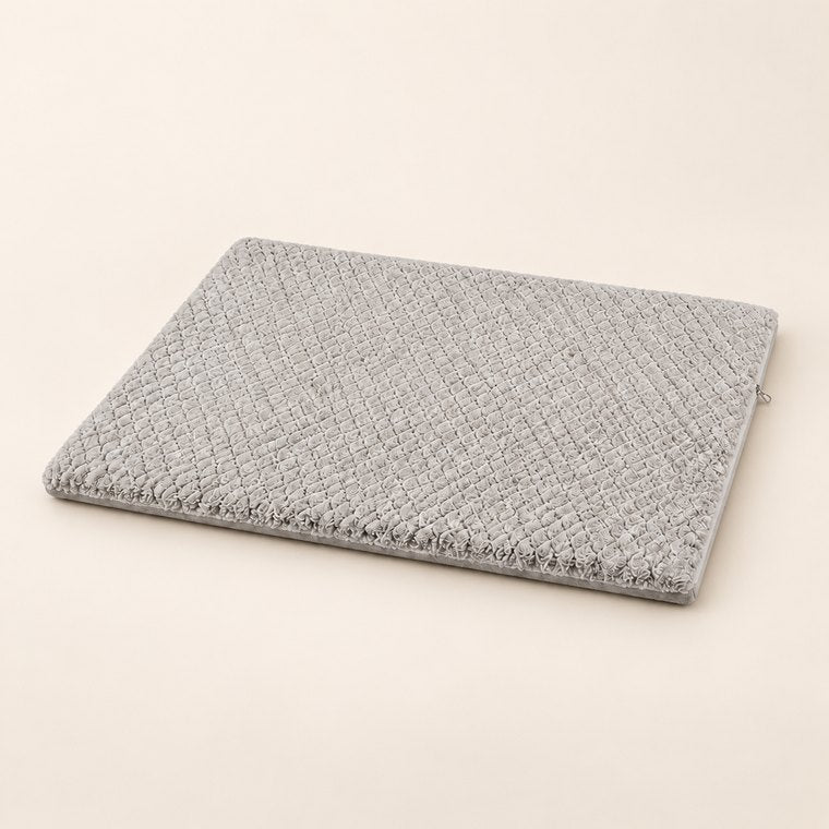 Foam Dog Bed with Washable Cover in Gray