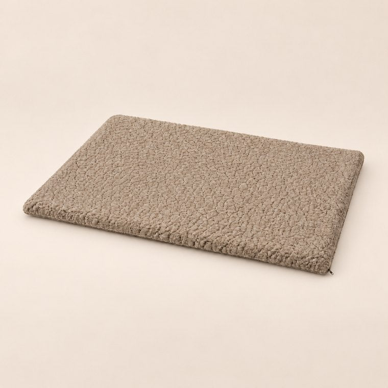 Foam Dog Bed with Washable Cover in Khaki