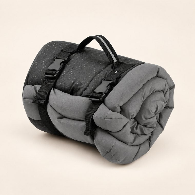 Roll-Up Waterproof Travel Dog Mat in Gray