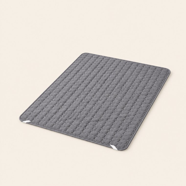 Strapped Waterproof Dog Mattress Pad in Gray