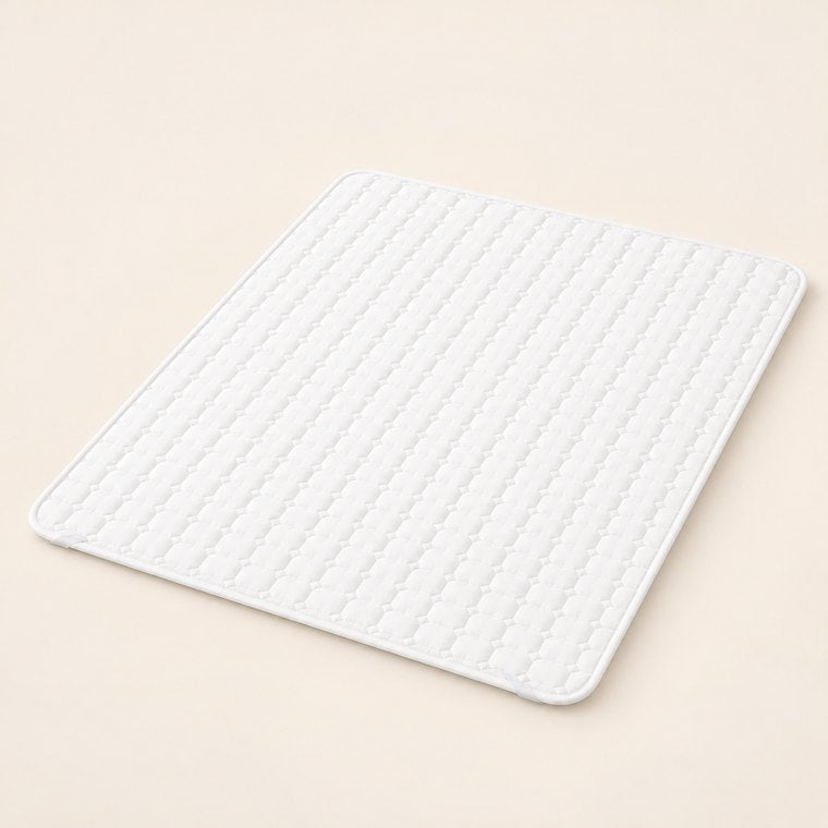 Strapped Waterproof Dog Mattress Pad in White