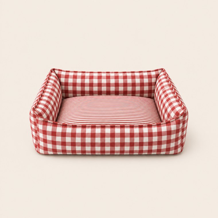 Three-Wall Dog Sofa Bed in Red