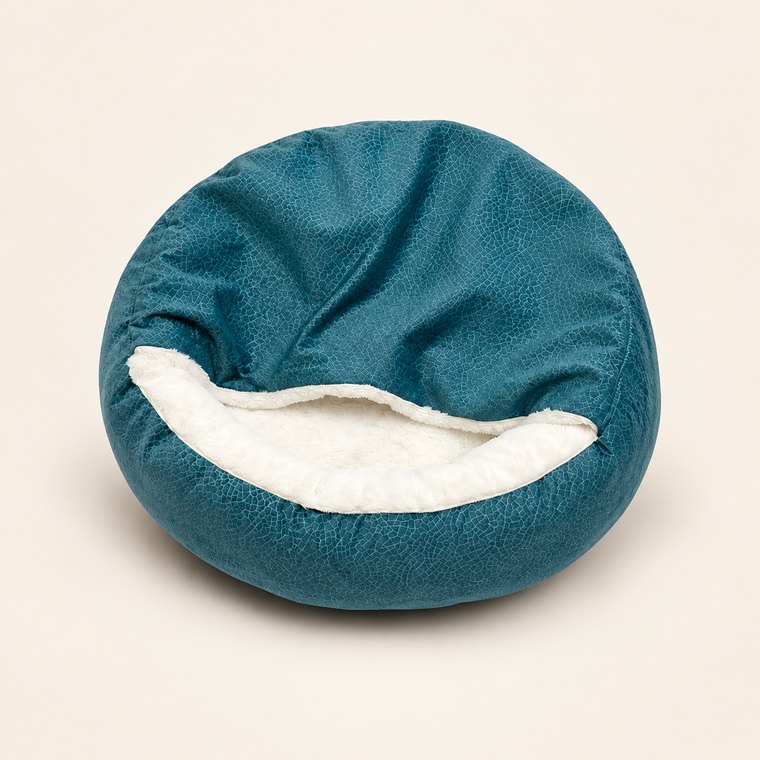 Warm Indoor Dog Bed in Blue