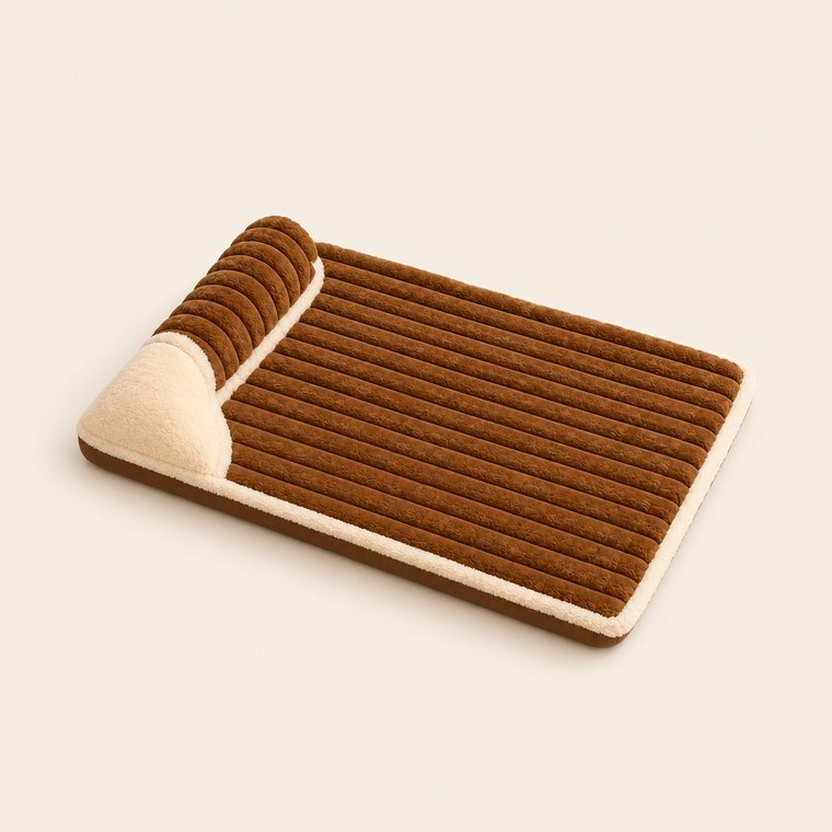 Washable Memory Foam Dog Bed in Coffee