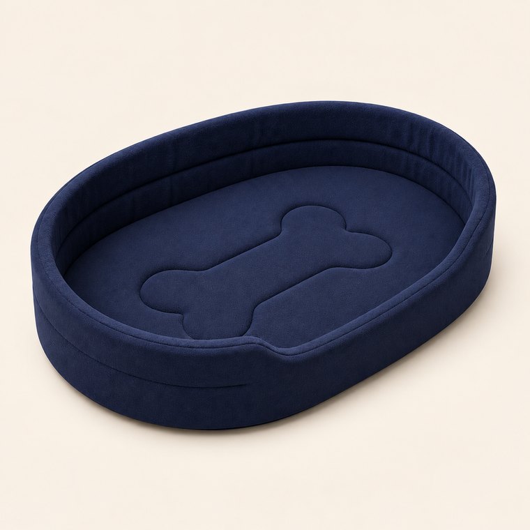 Waterproof Dog Sofa Bed with Inner Pad in Blue