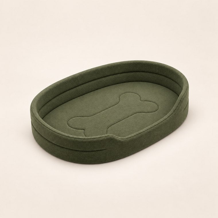 Waterproof Dog Sofa Bed with Inner Pad in Green