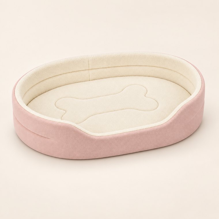 Waterproof Dog Sofa Bed with Inner Pad in Pink