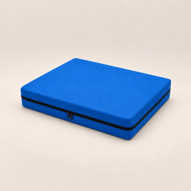 Zippered Oxford Bed Cover, Cover Only in Blue