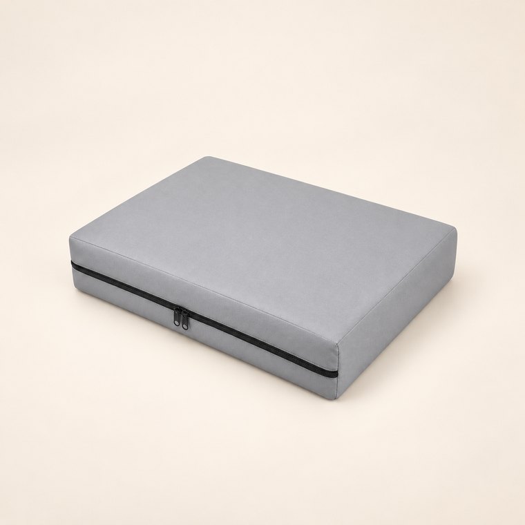 Zippered Oxford Bed Cover, Cover Only in Gray